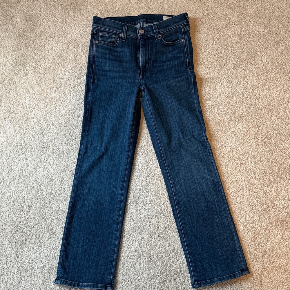 AYR The Pop. Dark Blue Straight Leg Jeans